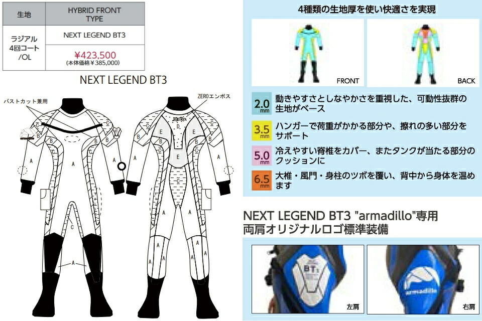 楽天市場】ZERO ゼロ NEXT LEGEND BT3 DRY SUITSドライスーツメンズ