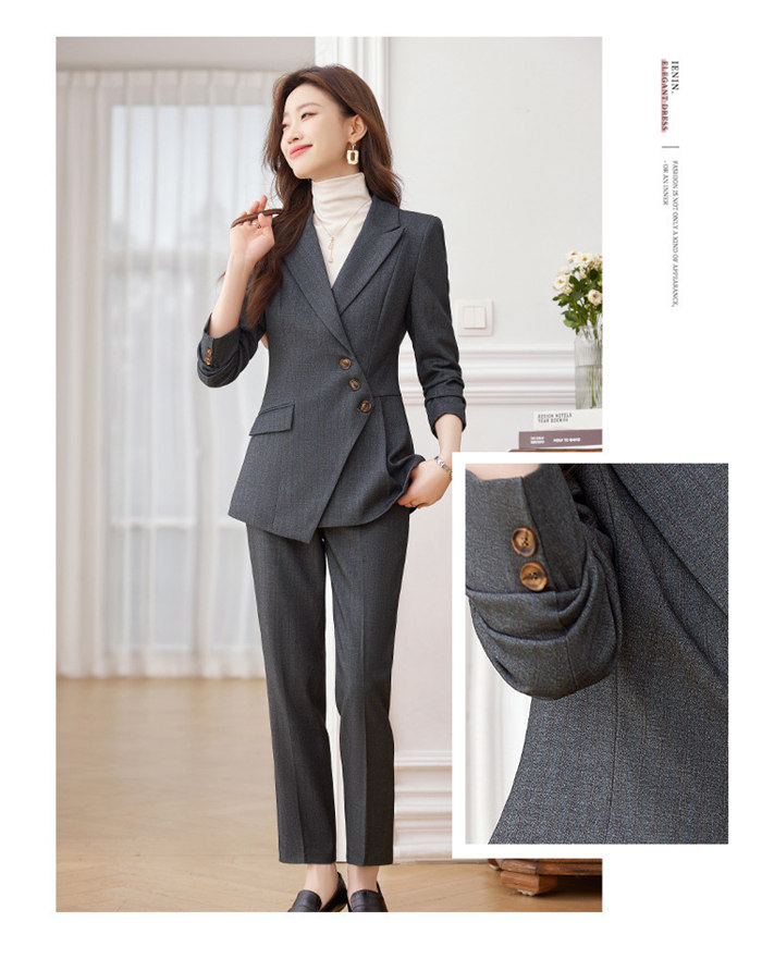 楽天市場】パンツスーツ レディーススーツ セットアップ 2点セット