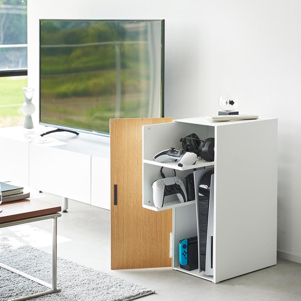 楽天市場】[ ゲーム機収納ラック タワー ] 山崎実業 タワーシリーズ