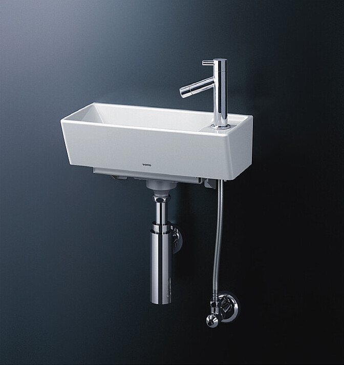 楽天市場】LSH50AB TOTO 壁掛手洗器（角形） 立水栓（ボトル