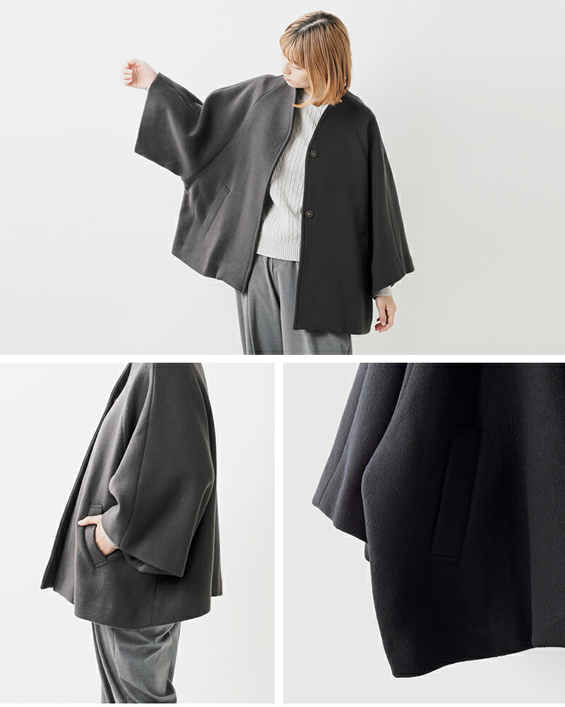 楽天市場】utilite ユティリテ リバービーバー ウール ポンチョ コート