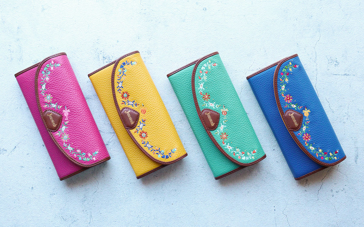 楽天市場】かぶせ長財布 刺繍 鳥 jocomomola ホコモモラ ペタロ