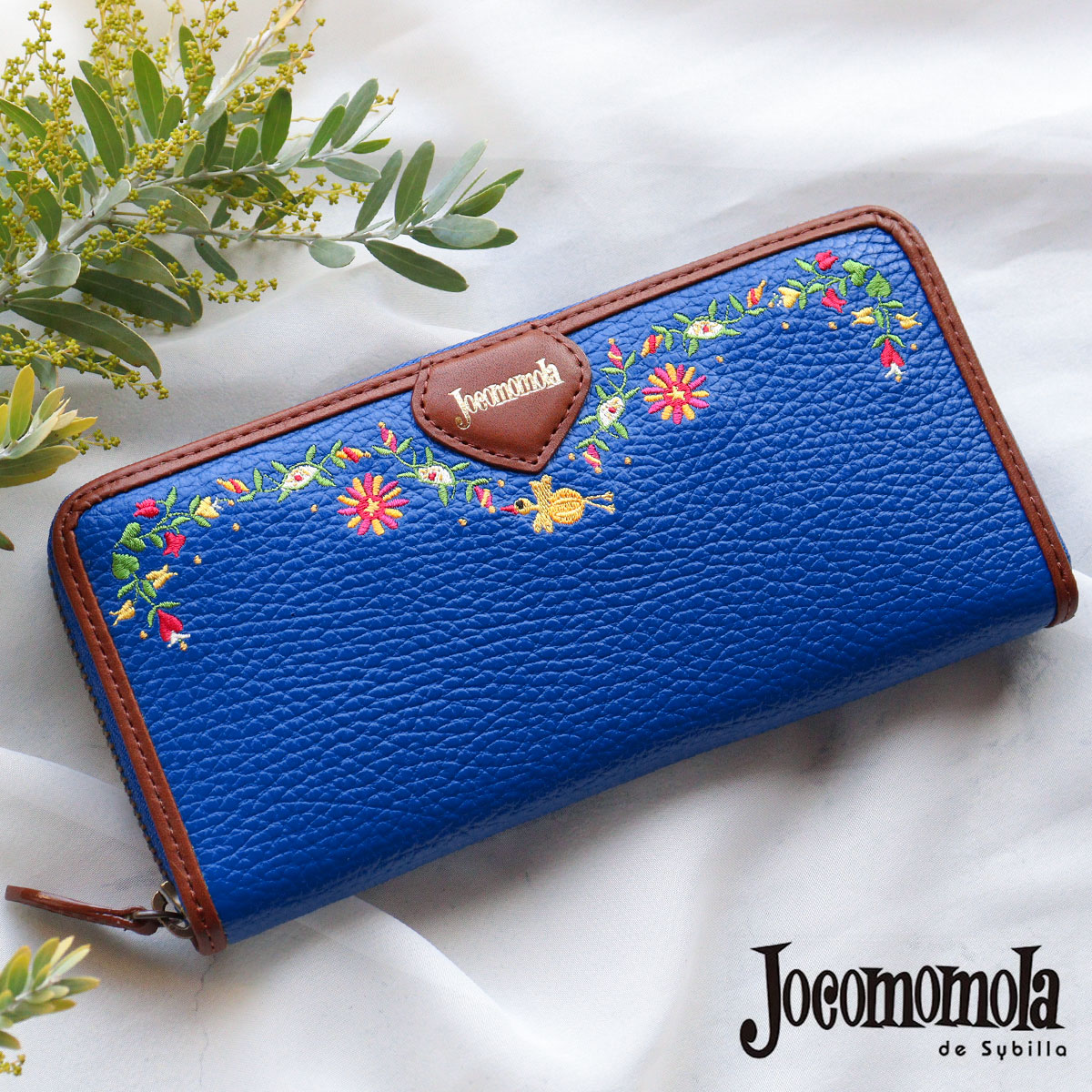 楽天市場】ラウンドファスナー長財布 刺繍 鳥 jocomomola ホコモモラ