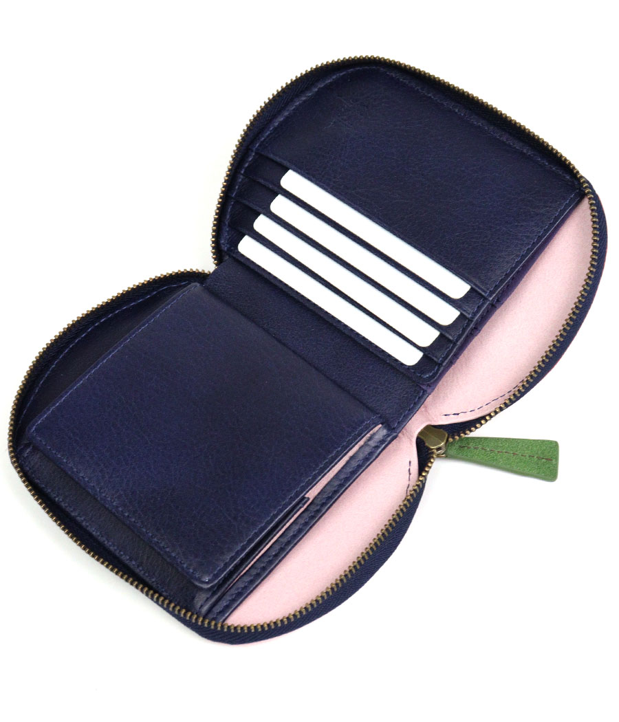 楽天市場】二つ折り財布 ラウンドファスナー ボックス型小銭入れ