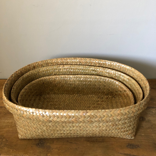 楽天市場】再入荷 カチュー水草かご 楕円 3点セット アジア かご 大