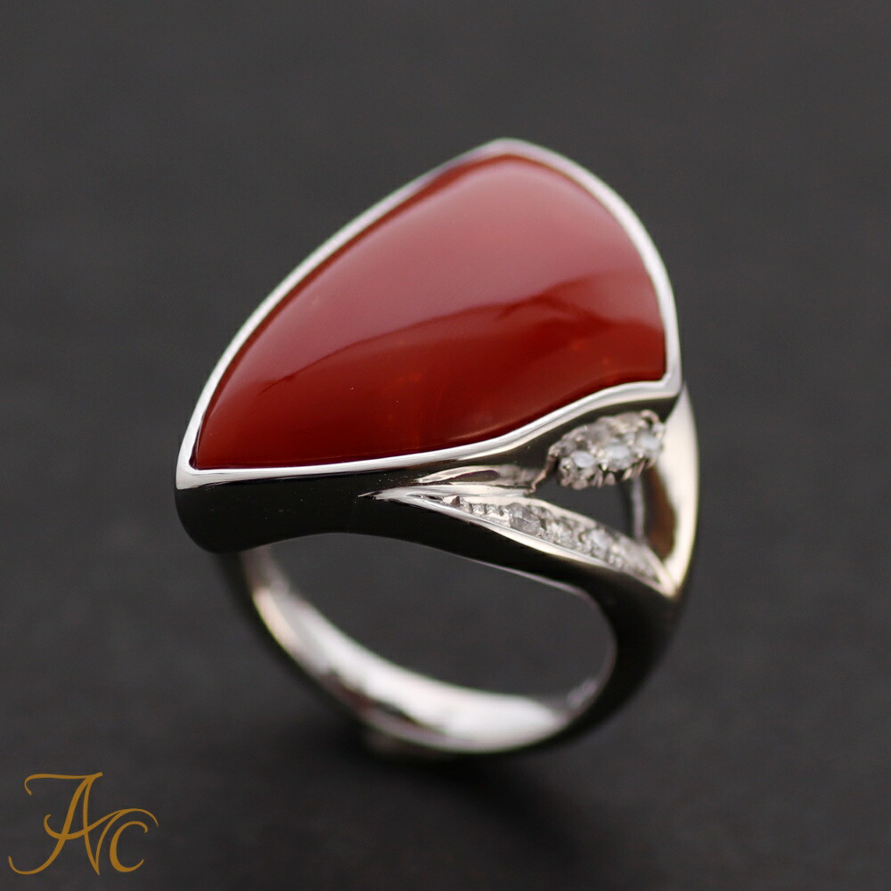 楽天市場】≪1年保証付き≫ 豪華！日本産血赤珊瑚＜変形＞プラチナ