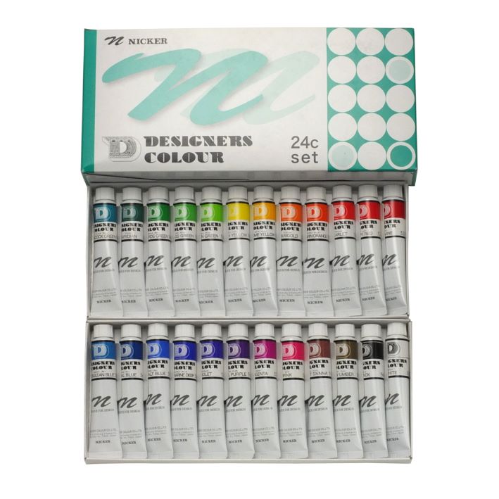 楽天市場】ニッカー ポスターカラー デザイナースカラー 24色 チューブ