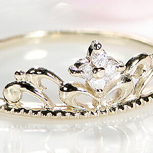 楽天市場】K10WG/YG/PG ダイヤモンド ティアラ リングおしゃれ 人気