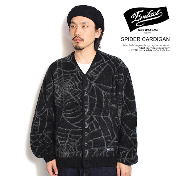 楽天市場】EVILACT イーブルアクト SPIDER CARDIGAN メンズ