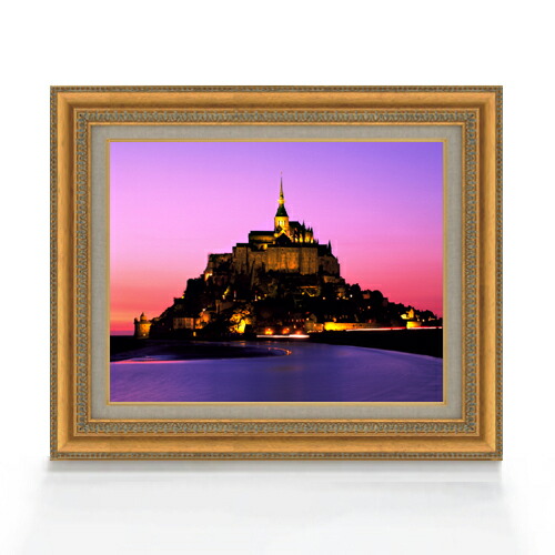 楽天市場】【油絵 直筆仕上げ】 モンサンミッシェル -静謐な光- F6