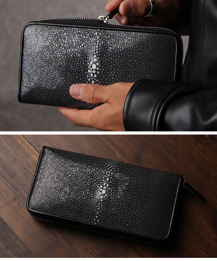 楽天市場】スティングレイ 財布 長財布 ラウンドファスナー 本革 エイ