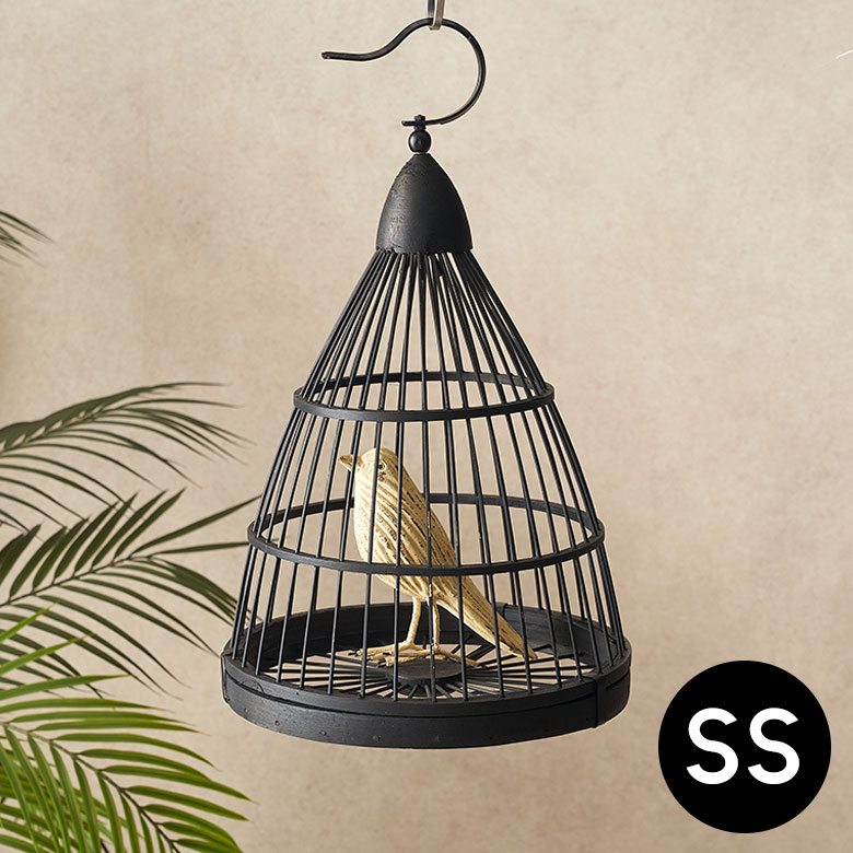 楽天市場】鳥かご 竹 バンブー 黒 ブラック SSサイズ フック 吊り下げ