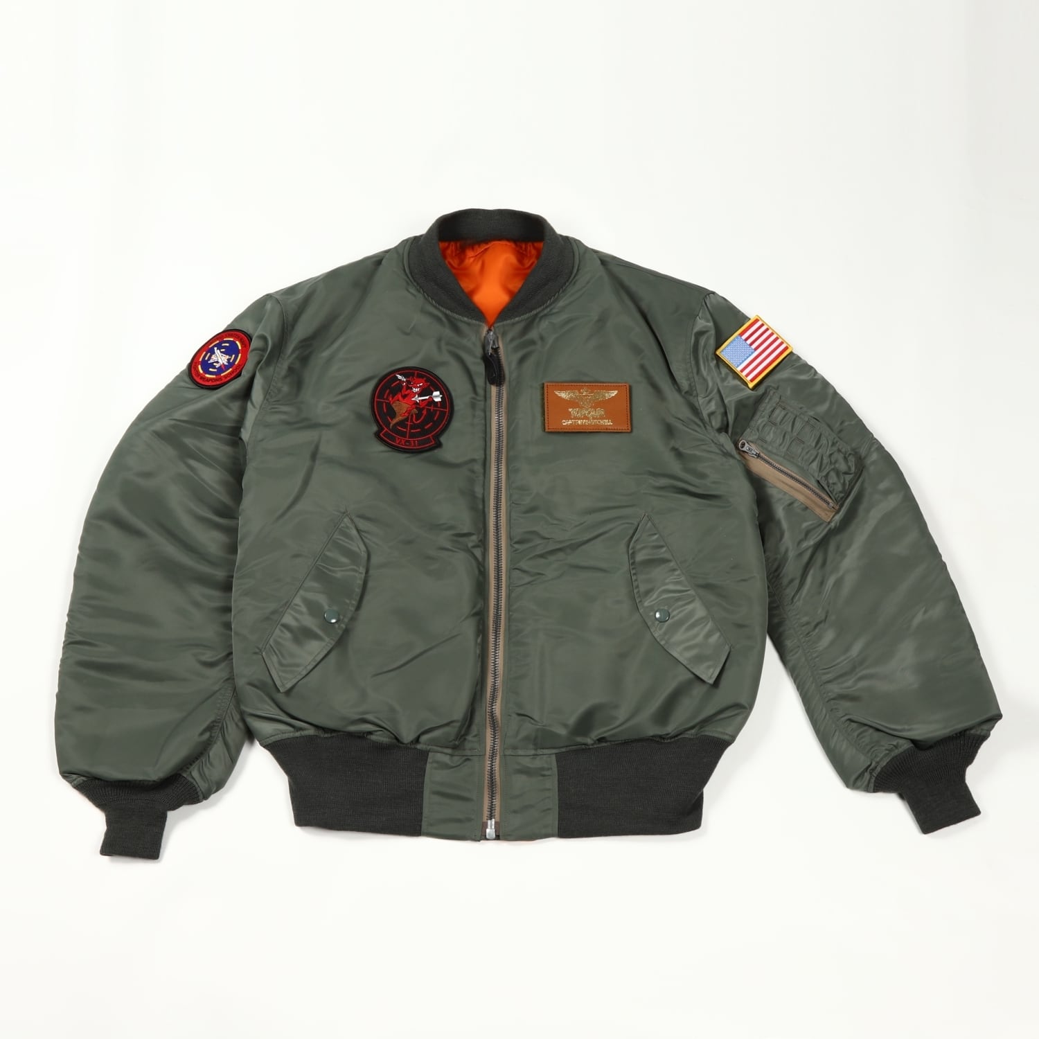 楽天市場】自衛隊グッズ BUZZ RICKSON MA-1 TOPGUN 仕様 カスタム