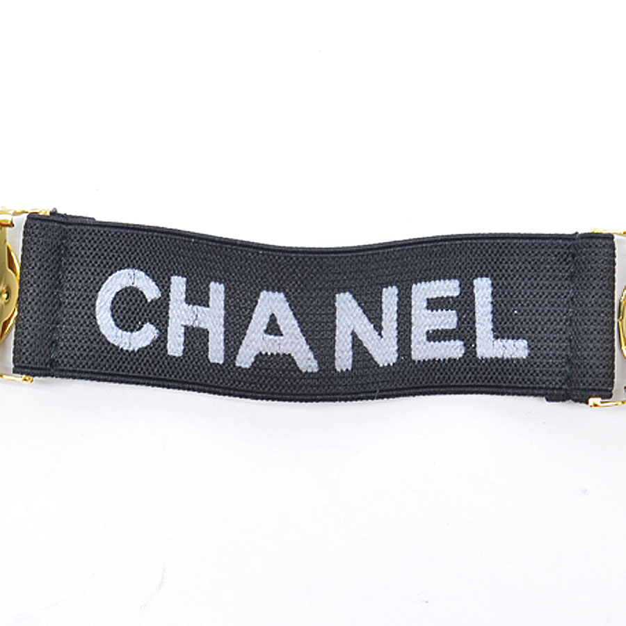 □ 45302☆シャネル アームバンド ヴィンテージ ブラック ゴールド