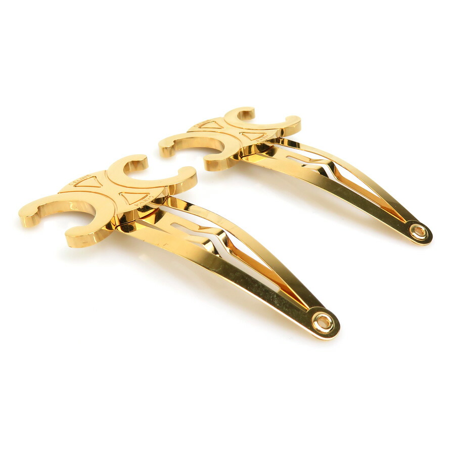 楽天市場】セリーヌ CELINE ヘアピン ヘアクリップ トリオンフ メタル