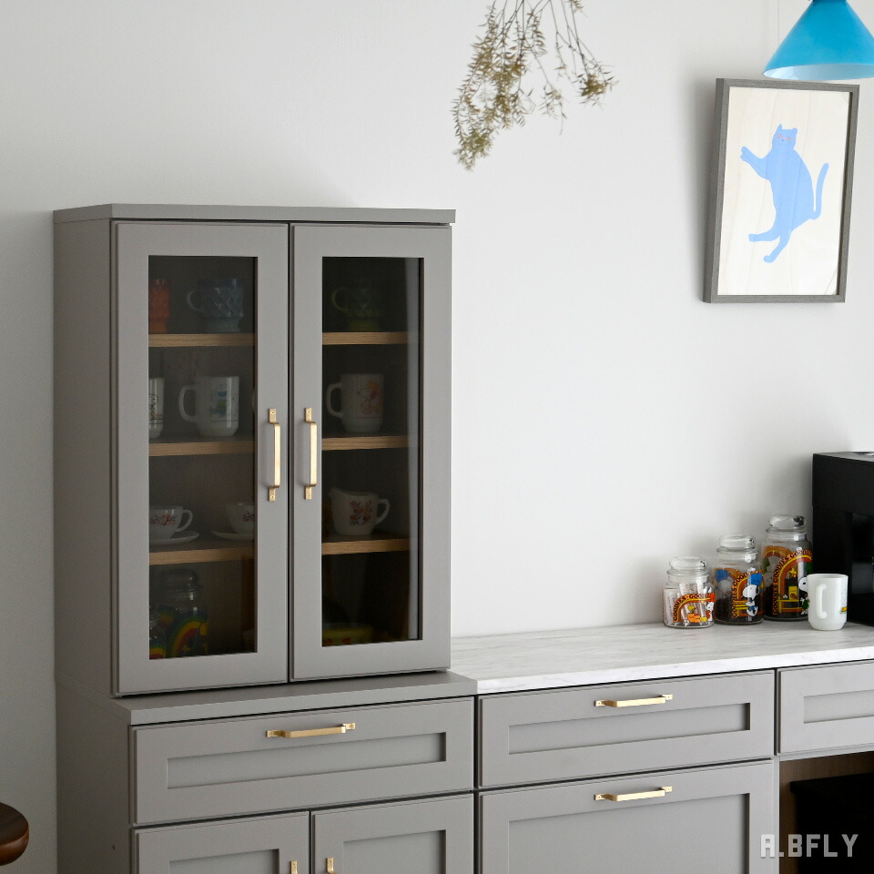 楽天市場】【日本製】組み合わせ自由 ガラスキャビネット 幅60cm 扉