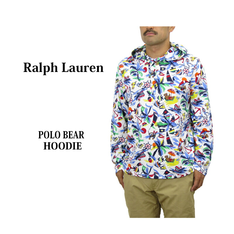 楽天市場】ポロ ラルフローレン メンズ 総柄 ポロベアー フード付き