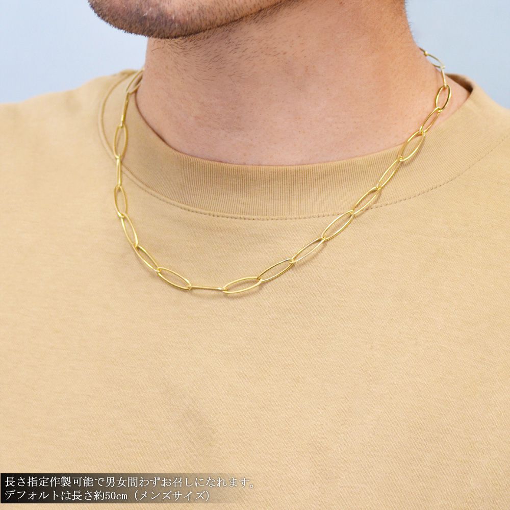 楽天市場】18金 チェーン ネックレス メンズ K18 18K イエローゴールド