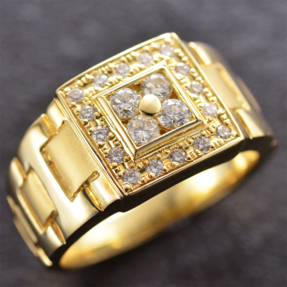 楽天市場】【スーパーSALE☆13%OFFクーポン】18金 印台 リング K18 18K