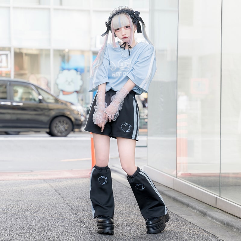 楽天市場】安心 ジャージレッグウォーマーBK/P.BL ジャージ 原宿 韓国