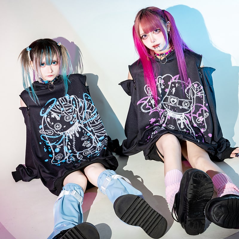 楽天市場】BLOODネロ パーカー 長袖 原宿系 原宿 派手カワ