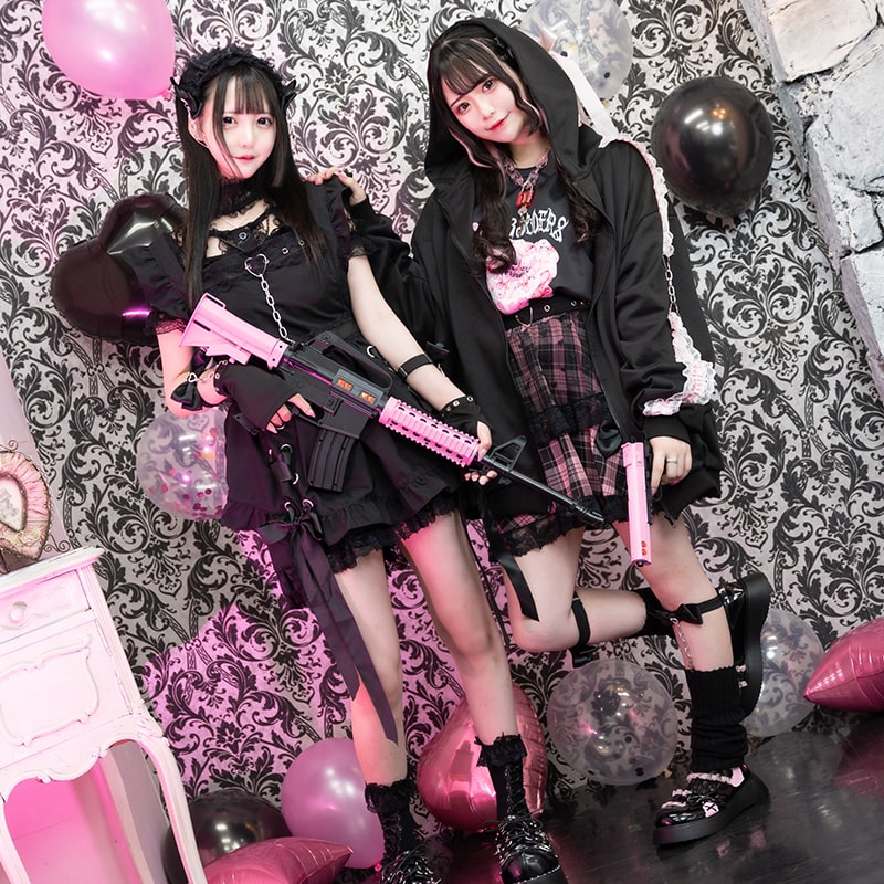 楽天市場】LOVE PUNK ZIPパーカー 長袖 原宿系 原宿 ファッション 地雷