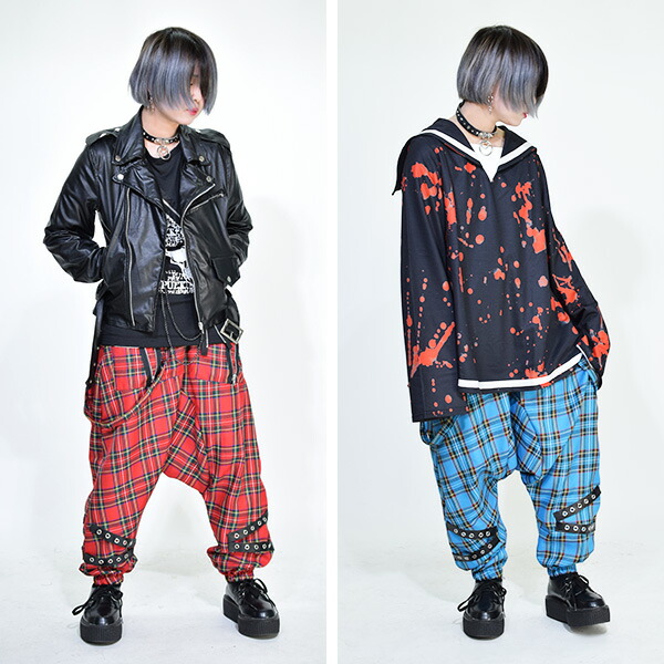 楽天市場】タータンボンテージパンツ パンク ファッション ロック