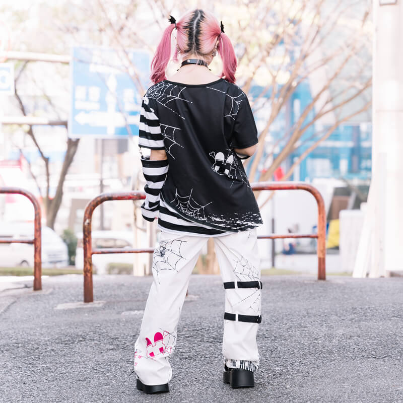 楽天市場】EMOパンクメンヘラチャン ロングパンツ 10分丈 ファッション