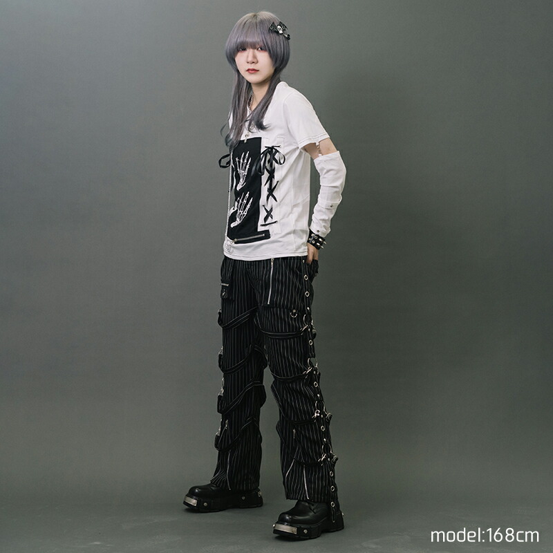 楽天市場】ベルトボンテージパンツ 10分丈 パンク ロック ファッション