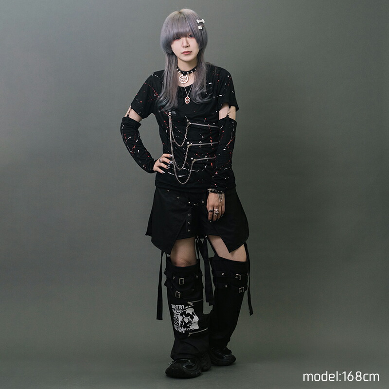 楽天市場】ブラッド 2WAY Tシャツ 長袖 パンク ロック ファッション V