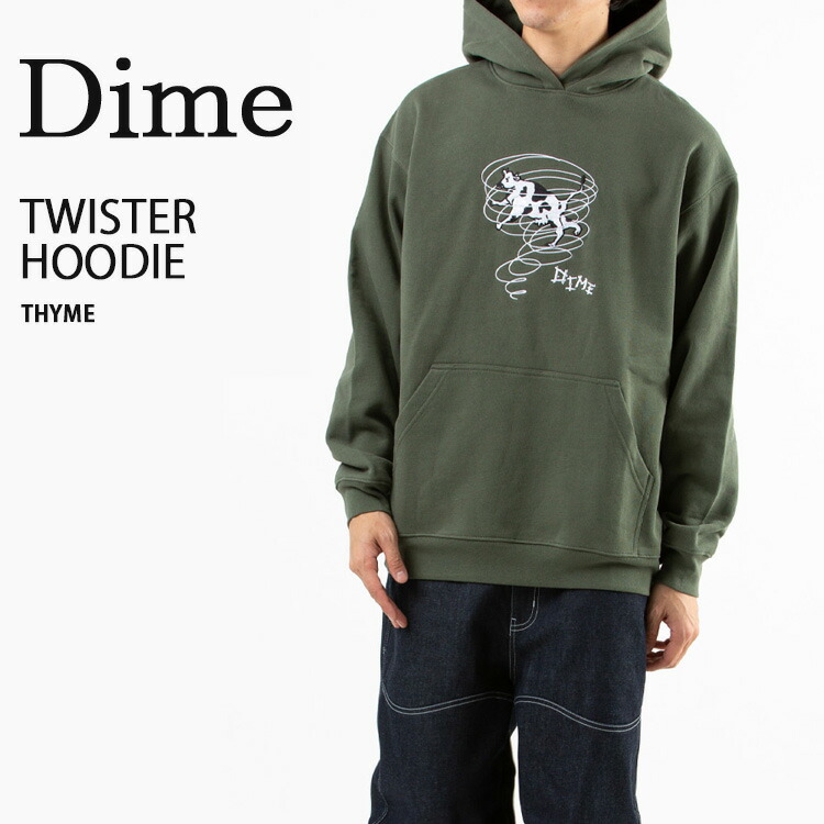 楽天市場】Dime ダイム パーカー TWISTER HOODIE THYME トゥイスター