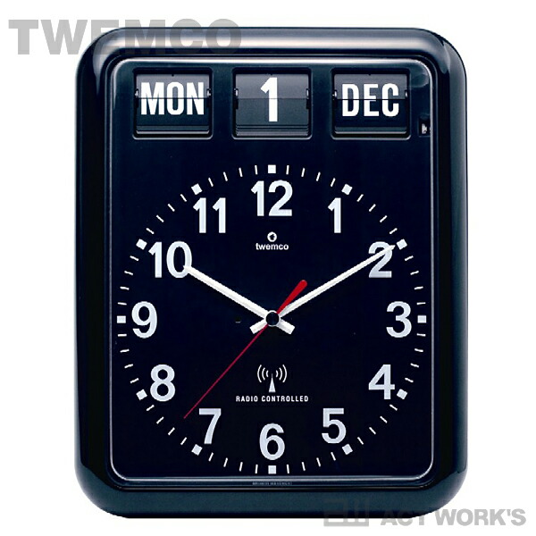 楽天市場】《全2色》TWEMCO 電波式カレンダー時計 RC-12A 電波掛け時計