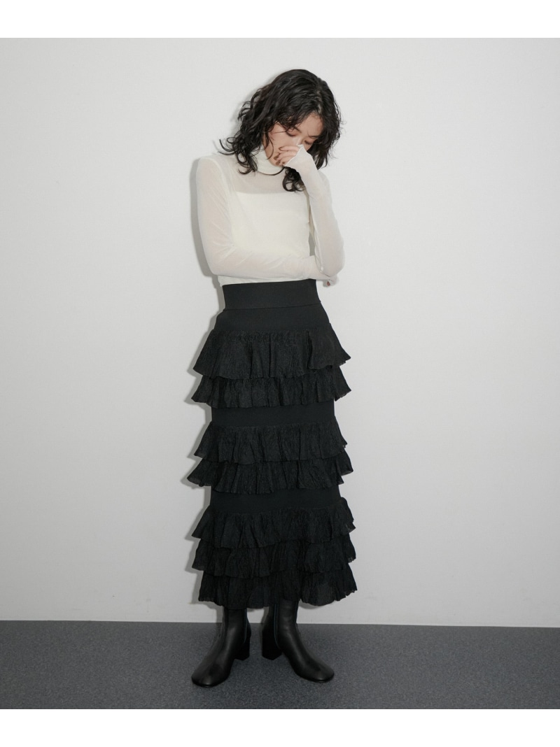 楽天市場】【サステナブル】ニットフリルスカート ADAM ET ROPE' FEMME