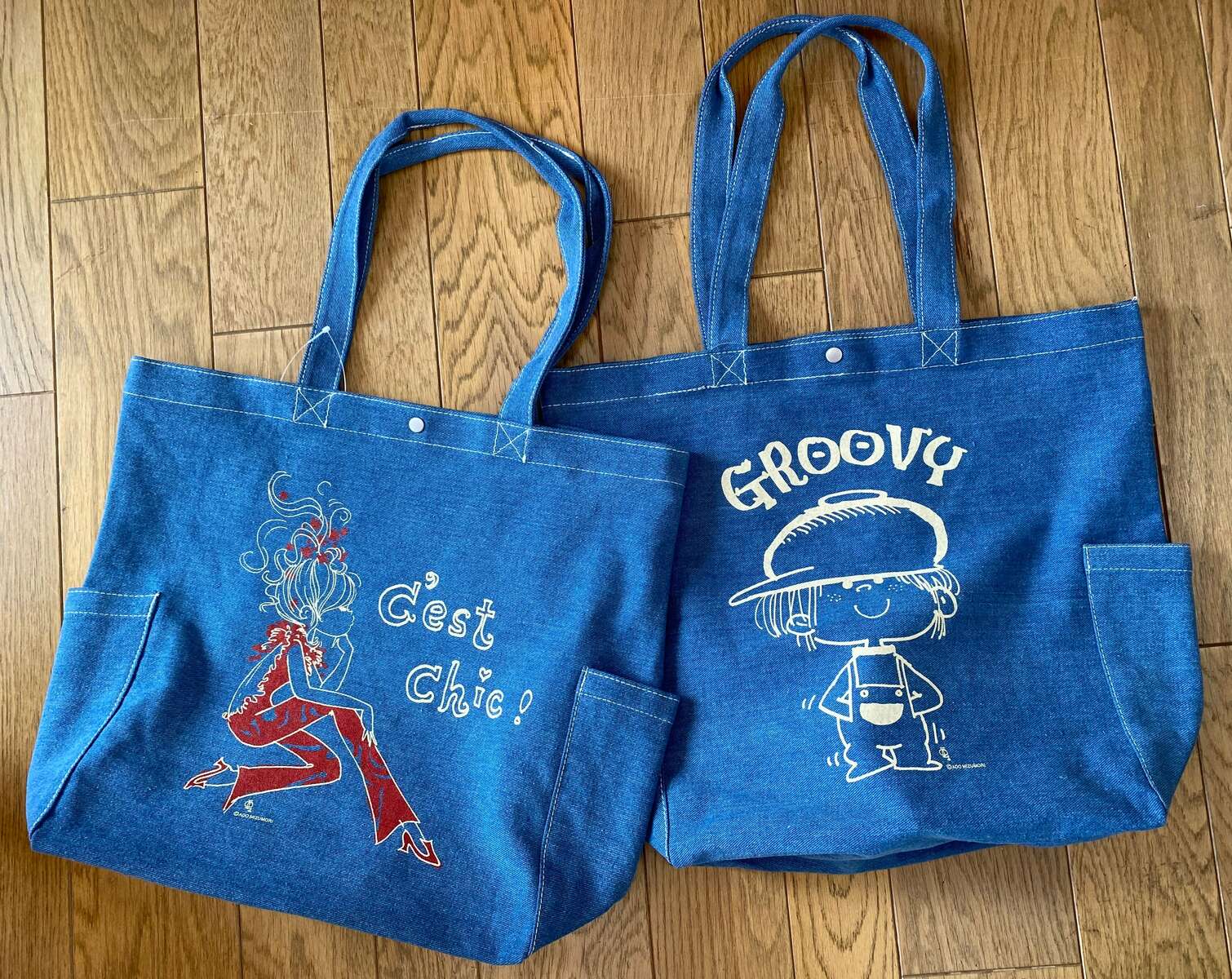 楽天市場】水森亜土「デニムトート」亜土ちゃんのお洒落なイラストが