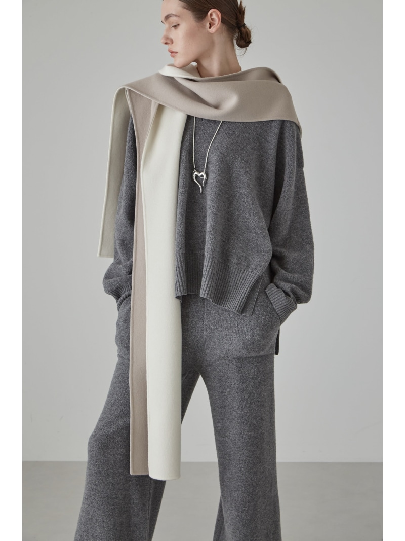 楽天市場】【SALE／60%OFF】カシミヤ混 2TONE リバーフードストール