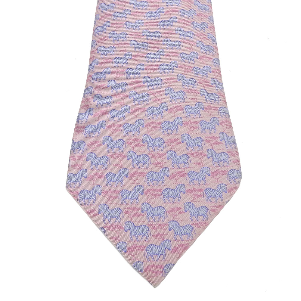 楽天市場】【中古】エルメス ネクタイ シルク100％ シマウマ ピンク