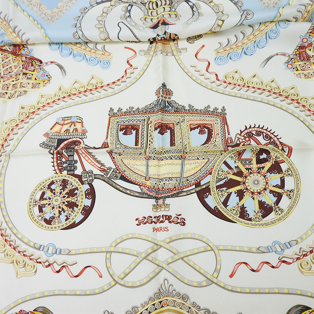 楽天市場】【中古】 エルメス スカーフ カレ90 シルク ライトブルー