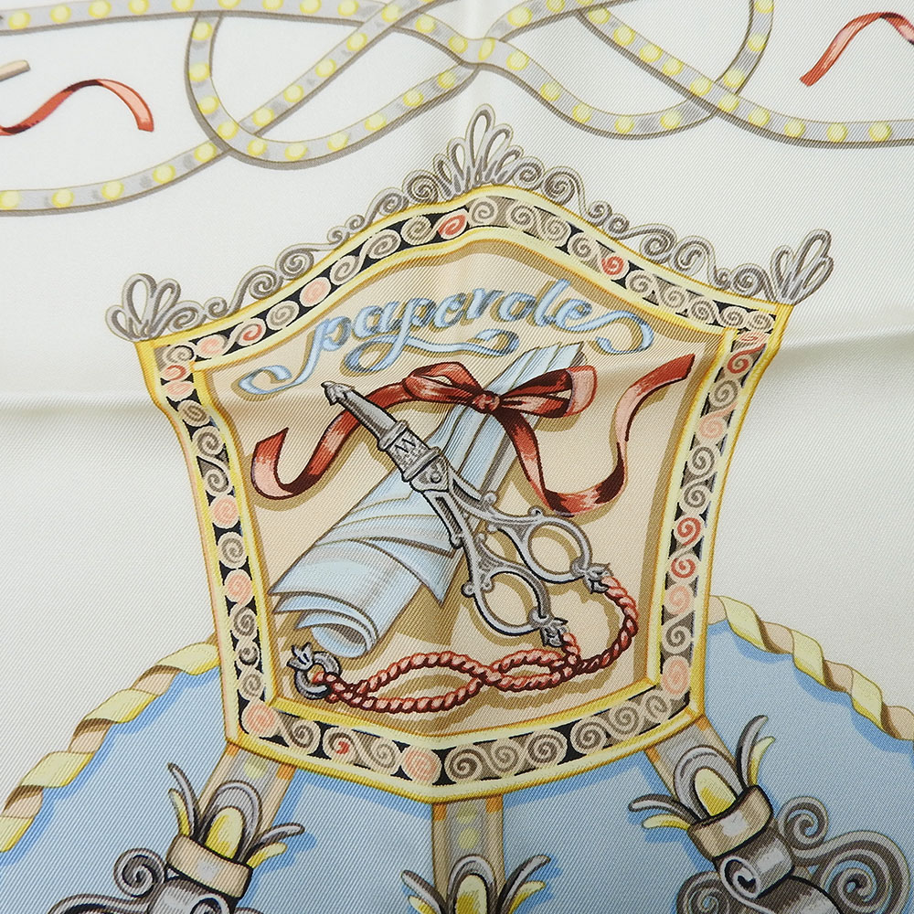 楽天市場】【中古】 エルメス スカーフ カレ90 シルク ライトブルー