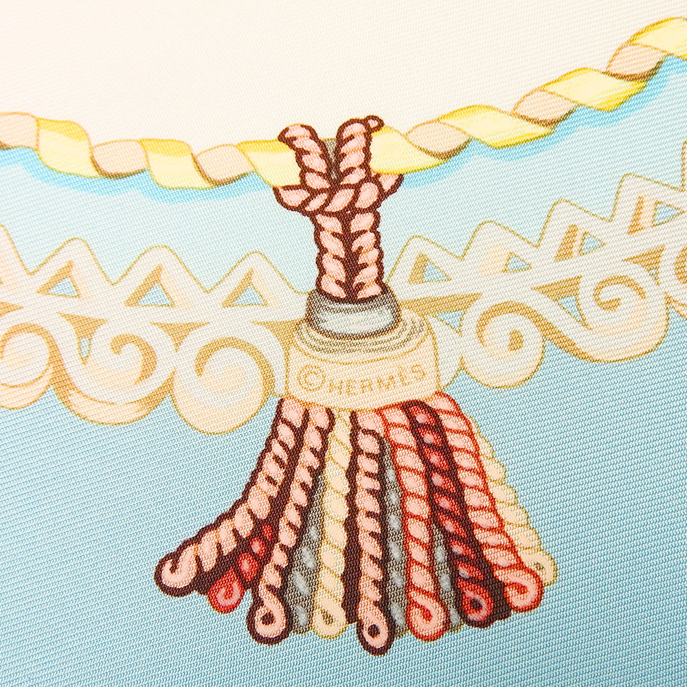 楽天市場】【中古】 エルメス スカーフ カレ90 シルク ライトブルー