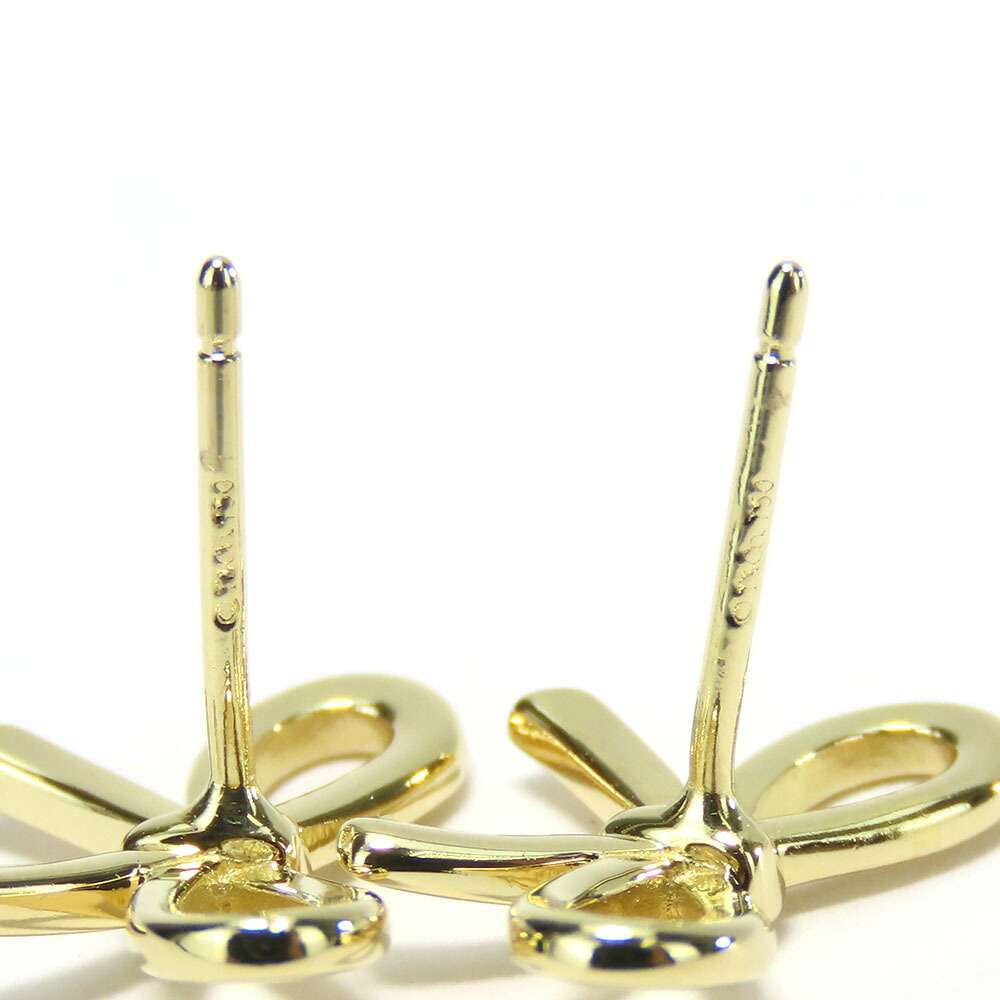 楽天市場】【中古】 ティファニー ピアス ボウ K18YG 約2.1g イエロー