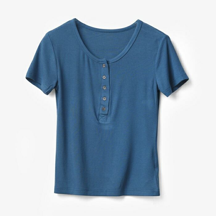 楽天市場】スイモク ヘンリーネック カットソー Tシャツ レディース