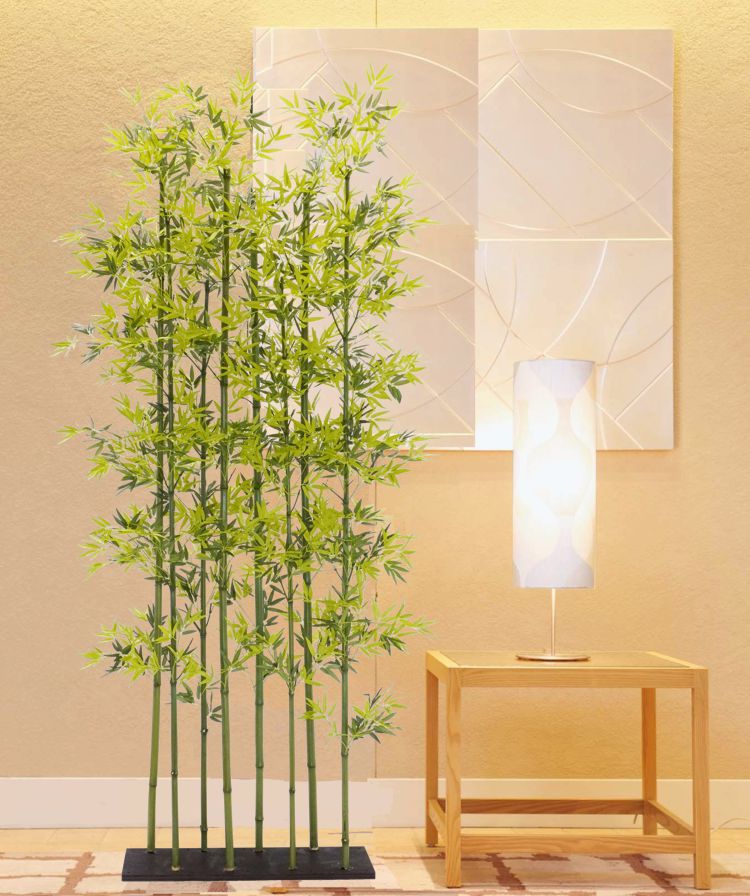 楽天市場】青竹8本立パーテーション210cm (人工竹 造花 インテリア