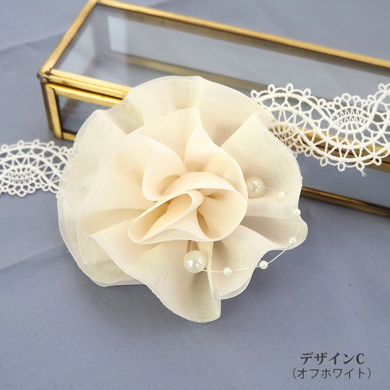 楽天市場】コサージュ シフォン フラワー 直径9cm キュート 上品