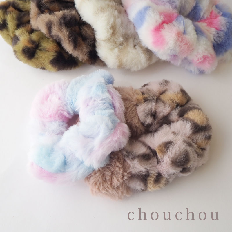 楽天市場】シュシュ ふわふわ フェイクファー 大ぶり 大きめ アニマル