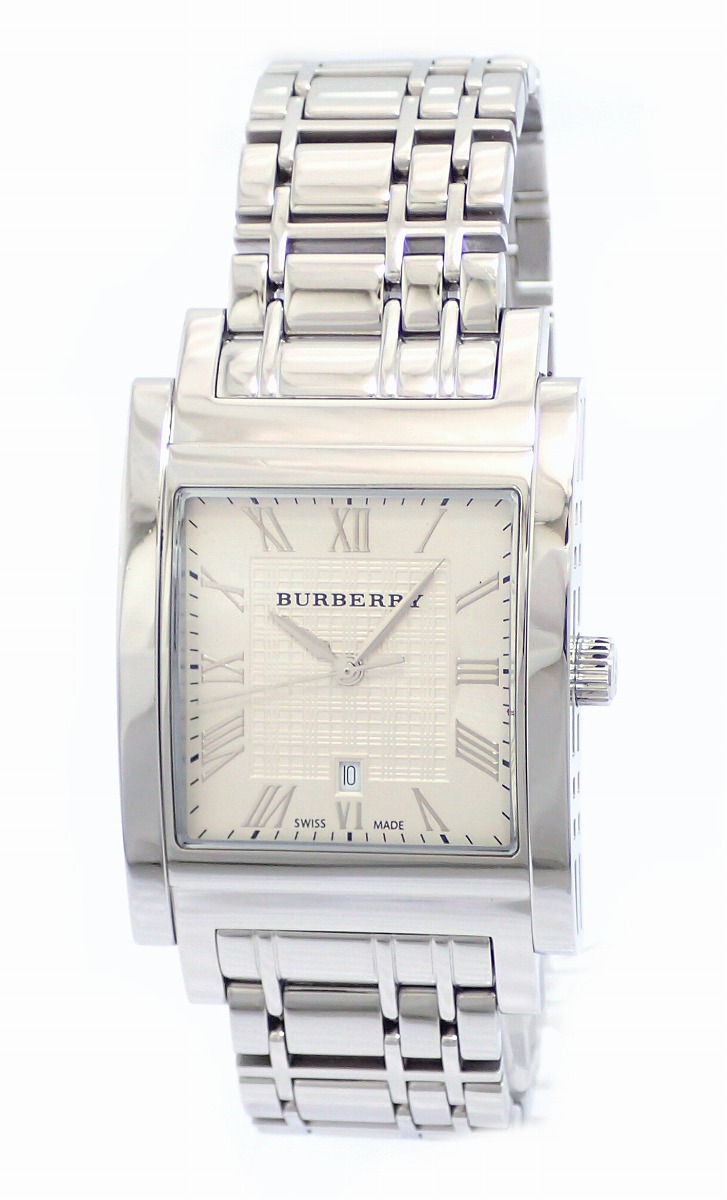 楽天市場】【ウォッチ】BURBERRY バーバリー スクエア デイト シルバー