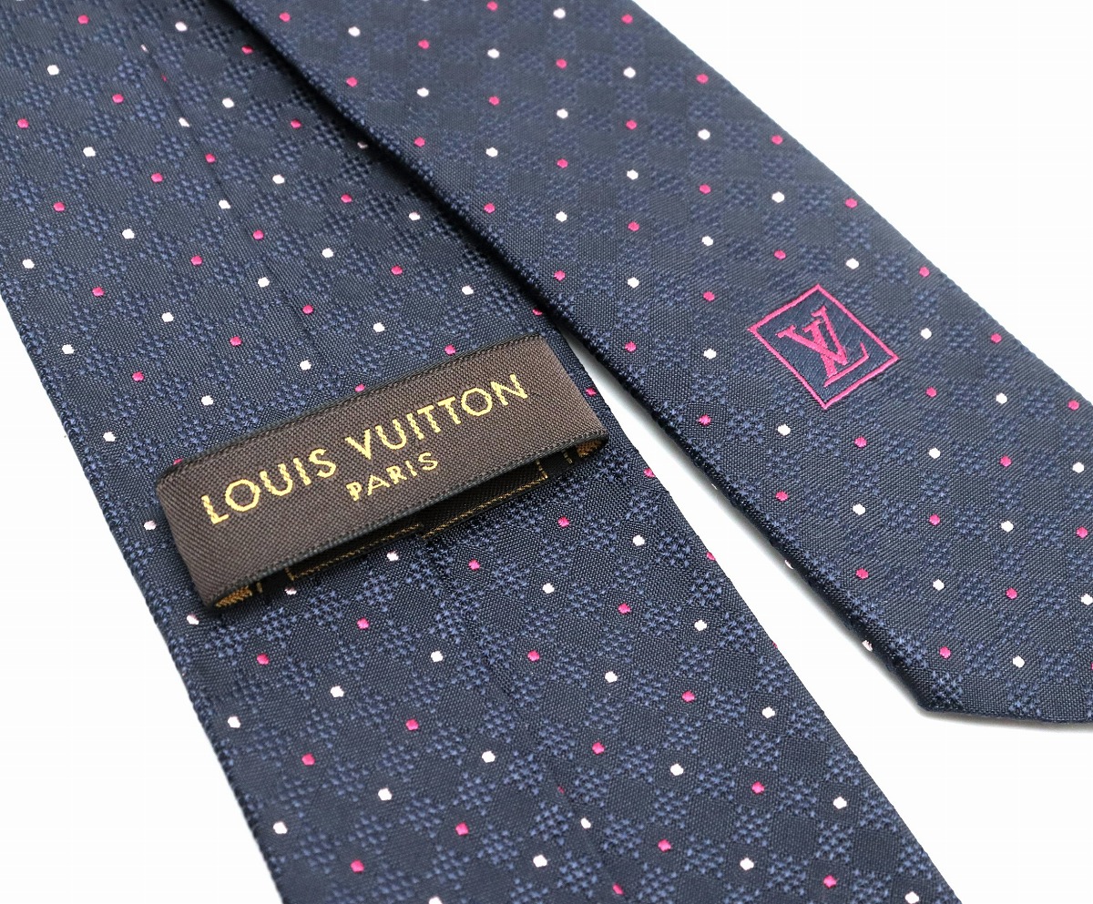 楽天市場】LOUIS VUITTON ルイ ヴィトン ネクタイ シルク100% ドット柄