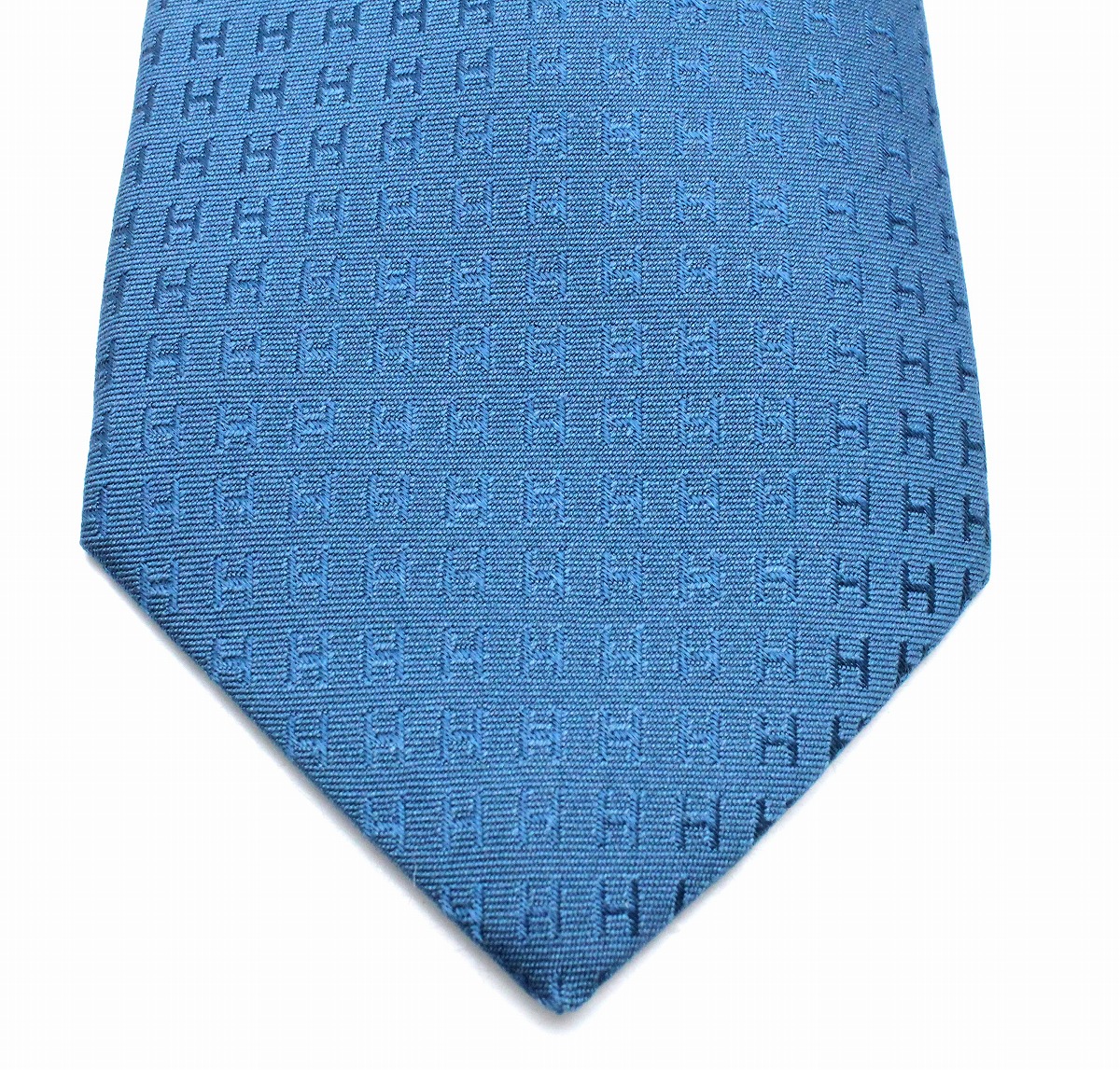 楽天市場】HERMES エルメス ネクタイ H柄 Hモチーフ シルク100% ブルー