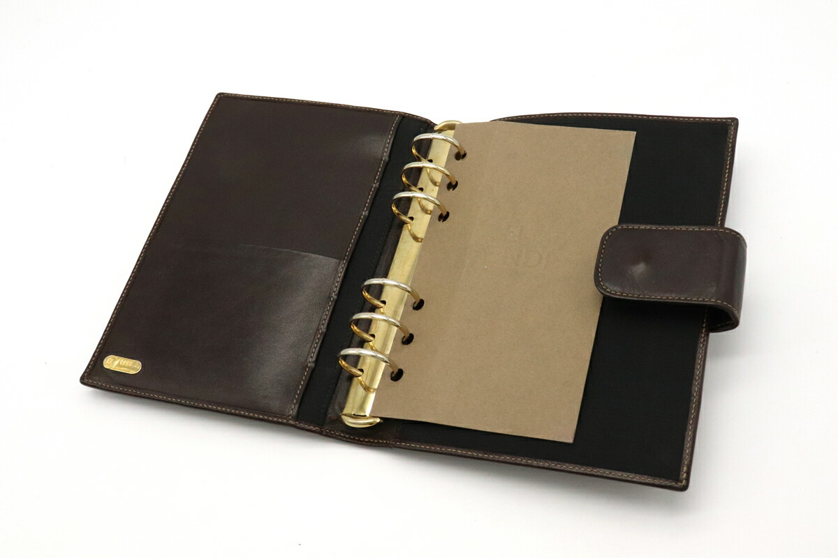 楽天市場】FENDI フェンディ ズッカ柄 アジェンダMM 手帳カバー 6穴式