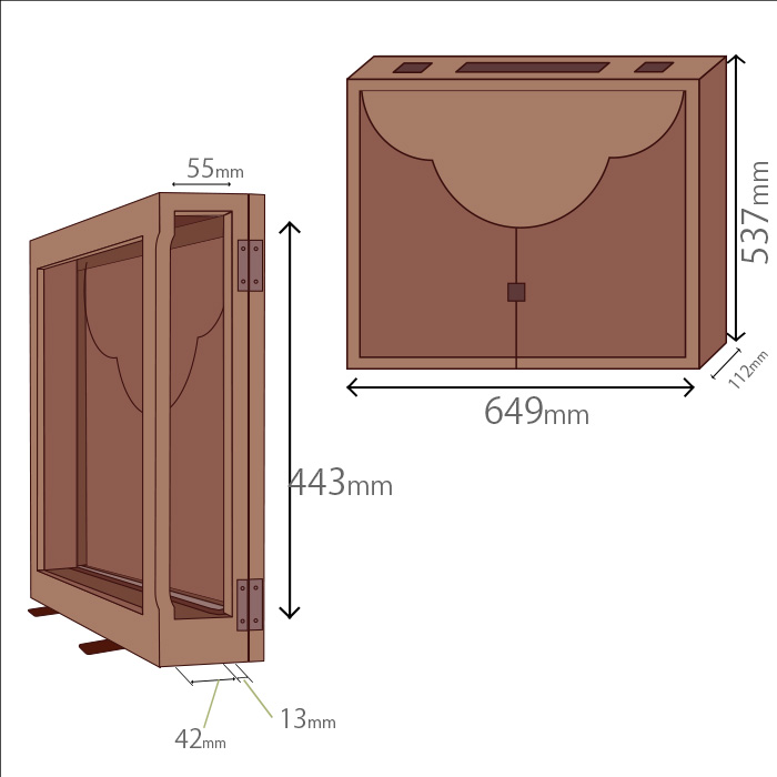 楽天市場】（8589-7299）大型紙芝居舞台 W649×D112×H537mm 入数：1台