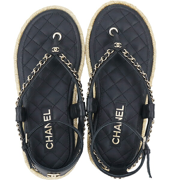 楽天市場】【新品】 シャネル サンダル チェーンモチーフ ココマーク